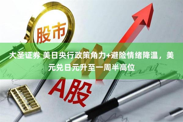 大圣证券 美日央行政策角力+避险情绪降温，美元兑日元升至一周半高位