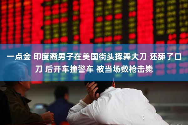 一点金 印度裔男子在美国街头挥舞大刀 还舔了口刀 后开车撞警车 被当场数枪击毙